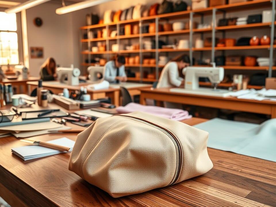 Velvet Cosmetic Bags: Incorporating Contrast Stitching